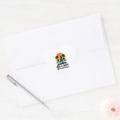 Het leven is beter met honden Retro Sunset Man en Hart Sticker (Envelop)