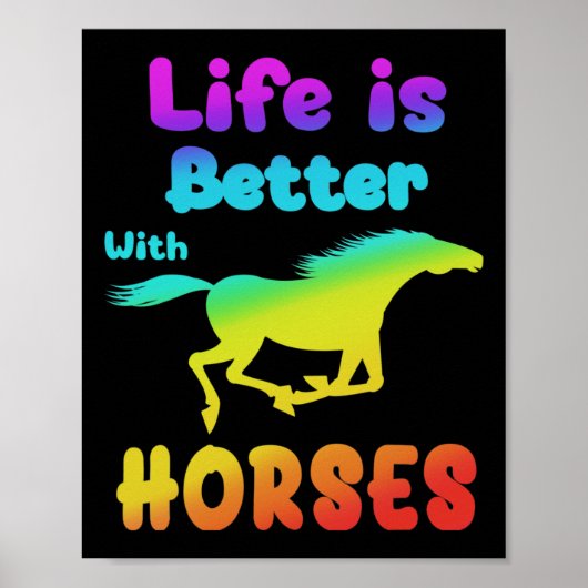 Het leven is beter met Horseback Riding Show J Poster (Voorkant)
