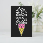 Het leven is beter met ijscrème bedankkaart (Staand voorkant)