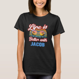 Het leven is beter met Jacob Funny Menboybaby Name T-shirt