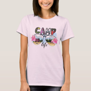 Het leven is beter met kampvuur comping t-shirt