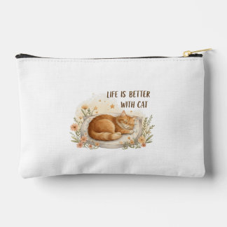 Het leven is beter met kat - Knusse bloemenslaap k Etui