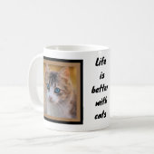 Het leven is beter met katten |Aangepaste Afbeeldi Koffiemok (Voorkant links)