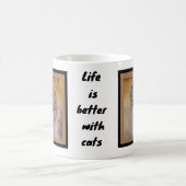 Het leven is beter met katten |Aangepaste Afbeeldi Koffiemok (Center)