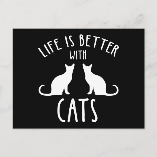Het Leven Is Beter Met Katten Briefkaart (Voorkant)