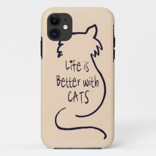 Het leven is beter met katten iPhone 11 hoesje