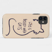 Het leven is beter met katten Case-Mate iPhone case (Achterkant (horizontaal))