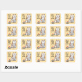 Het Leven Is Beter Met Katten Doodle Vierkante Sticker (Vel)