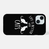 Het Leven Is Beter Met Katten iPhone 15 Case (Achterkant horizontaal)