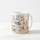Het leven is beter met katten koffiemok (Voorkant rechts)