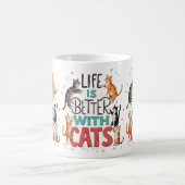 Het leven is beter met katten koffiemok (Center)