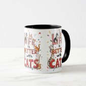 Het leven is beter met katten mok (Voorkant rechts)