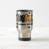 Het Leven Is Beter Met Katten Mop Cat Sticker Reisbeker (Center)