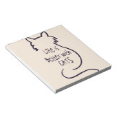 Het leven is beter met katten notitieblok (Schuin)