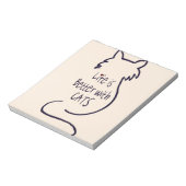 Het leven is beter met katten notitieblok (Linkerzijde)