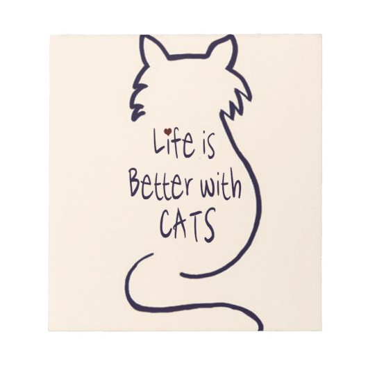 Het leven is beter met katten notitieblok (Voorkant)