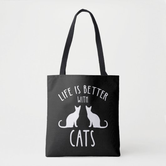 Het leven is beter met katten tote bag (Voorkant)