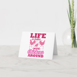 Het leven is beter met kippen in de buurt, Pink BL Kaart