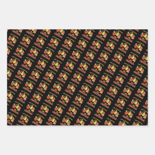 Het leven is beter met kippen inpakpapier vel (Voorkant 3)