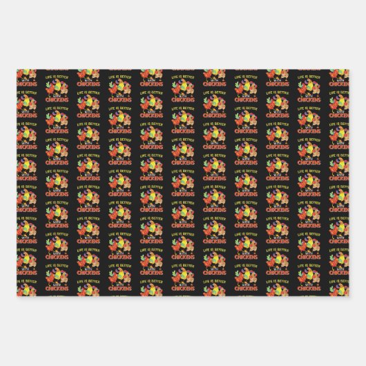 Het leven is beter met kippen inpakpapier vel (Voorkant 2)