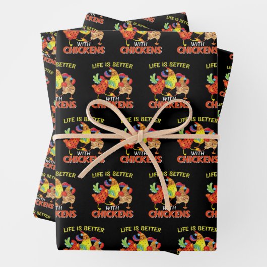 Het leven is beter met kippen inpakpapier vel (In situ)