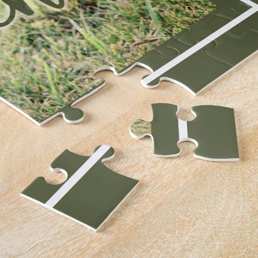 Het leven is beter met kippen | Rooster Typografie Legpuzzel (Zijkant)