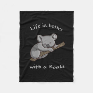 Het leven is beter met Koala Fleece Deken