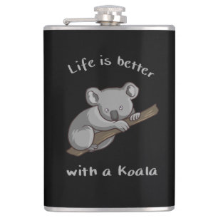 Het leven is beter met Koala Heupfles