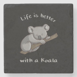 Het leven is beter met Koala Stenen Onderzetter