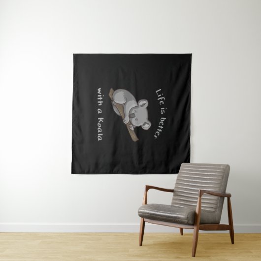 Het leven is beter met Koala Wandkleed (In Situ (horizontaal))