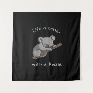 Het leven is beter met Koala Wandkleed