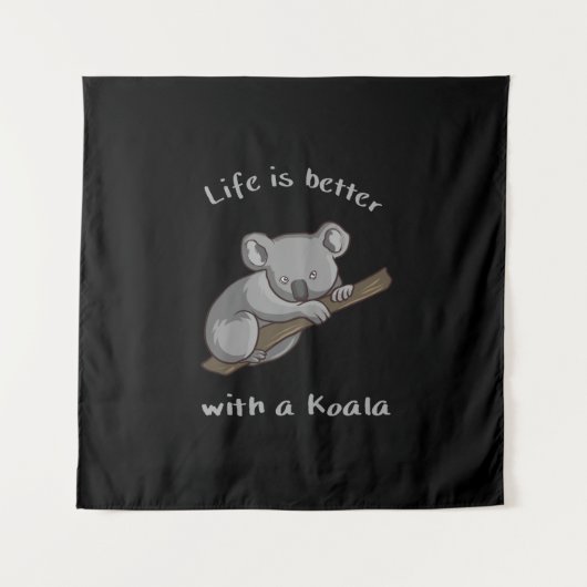 Het leven is beter met Koala Wandkleed (Voorkant)