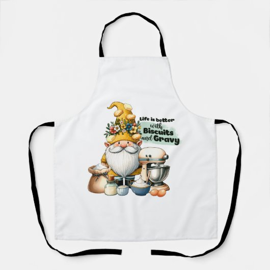 Het leven is beter met koekjes en jus schort (Voorkant)