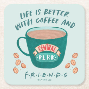 Het leven is beter met koffie en FRIENDS™ Kartonnen Onderzetters