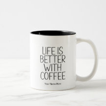 Het Leven Is Beter Met Koffie Grappige Spreuk Mode