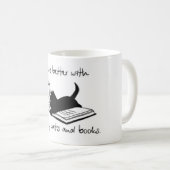 Het leven is beter met koffie, katten en boeken! koffiemok (Voorkant rechts)