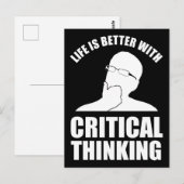 Het leven is beter met kritisch denken briefkaart (Voorkant / Achterkant)