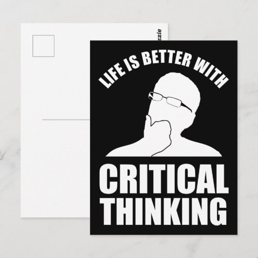Het leven is beter met kritisch denken briefkaart (Voorkant / Achterkant)