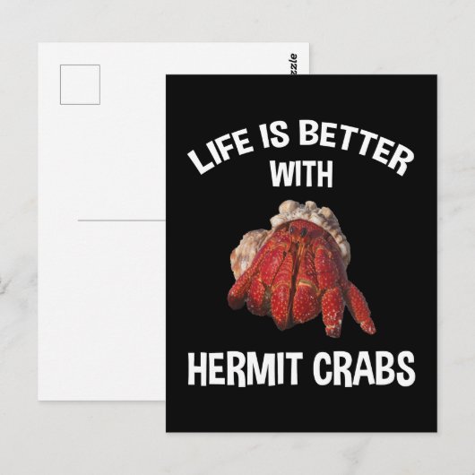 Het leven is beter met kruidkrabben briefkaart (Voorkant / Achterkant)