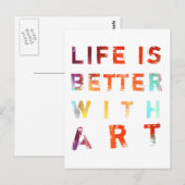Het leven is beter met kunst briefkaart (Voorkant / Achterkant)