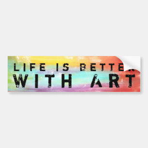 Het leven is beter met kunst bumpersticker