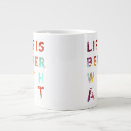 Het leven is beter met kunst grote koffiekop