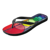 Het leven is beter met kunst teenslippers (Schuin)