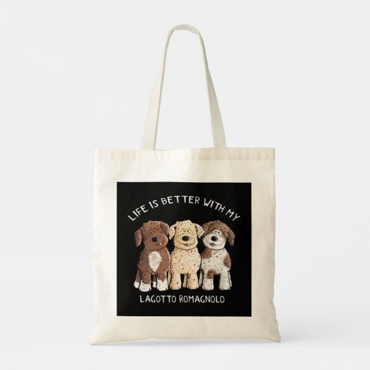Het leven is beter met Lagotto Romagnolo I Hondenl Tote Bag (Achterkant)