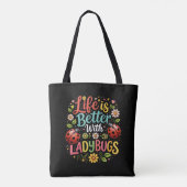 Het Leven is Beter met Lieveheersbeestjes Tote Bag (Achterkant)