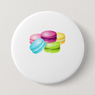 Het leven is beter met Macarons voor zoete Macar Ronde Button 7,6 Cm