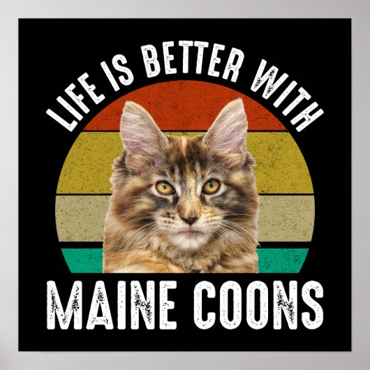 Het leven is beter met Maine Coons Poster (Voorkant)