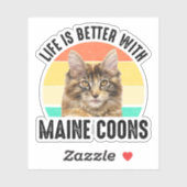 Het leven is beter met Maine Coons Sticker (Vel)