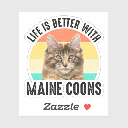 Het leven is beter met Maine Coons Sticker (Vel)