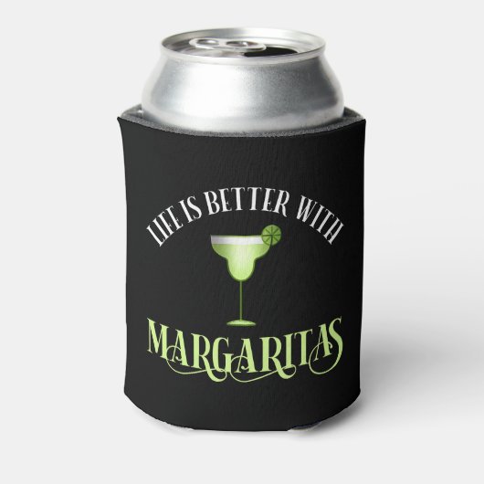 Het leven is beter met Margaritas Blikjeskoeler (Blikje Achterkant)
